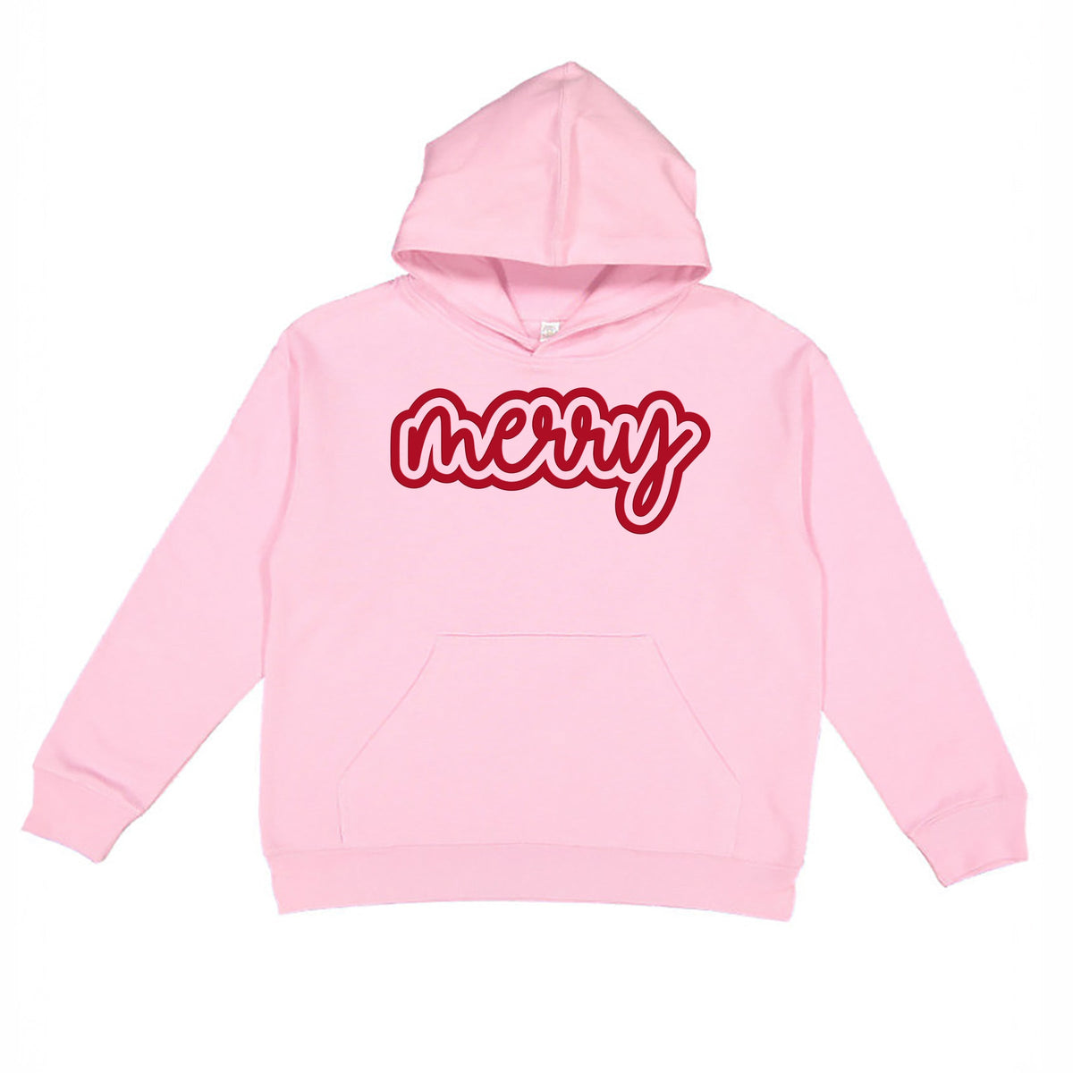 Merry Outline Puff  - Youth Graphic Hoodie