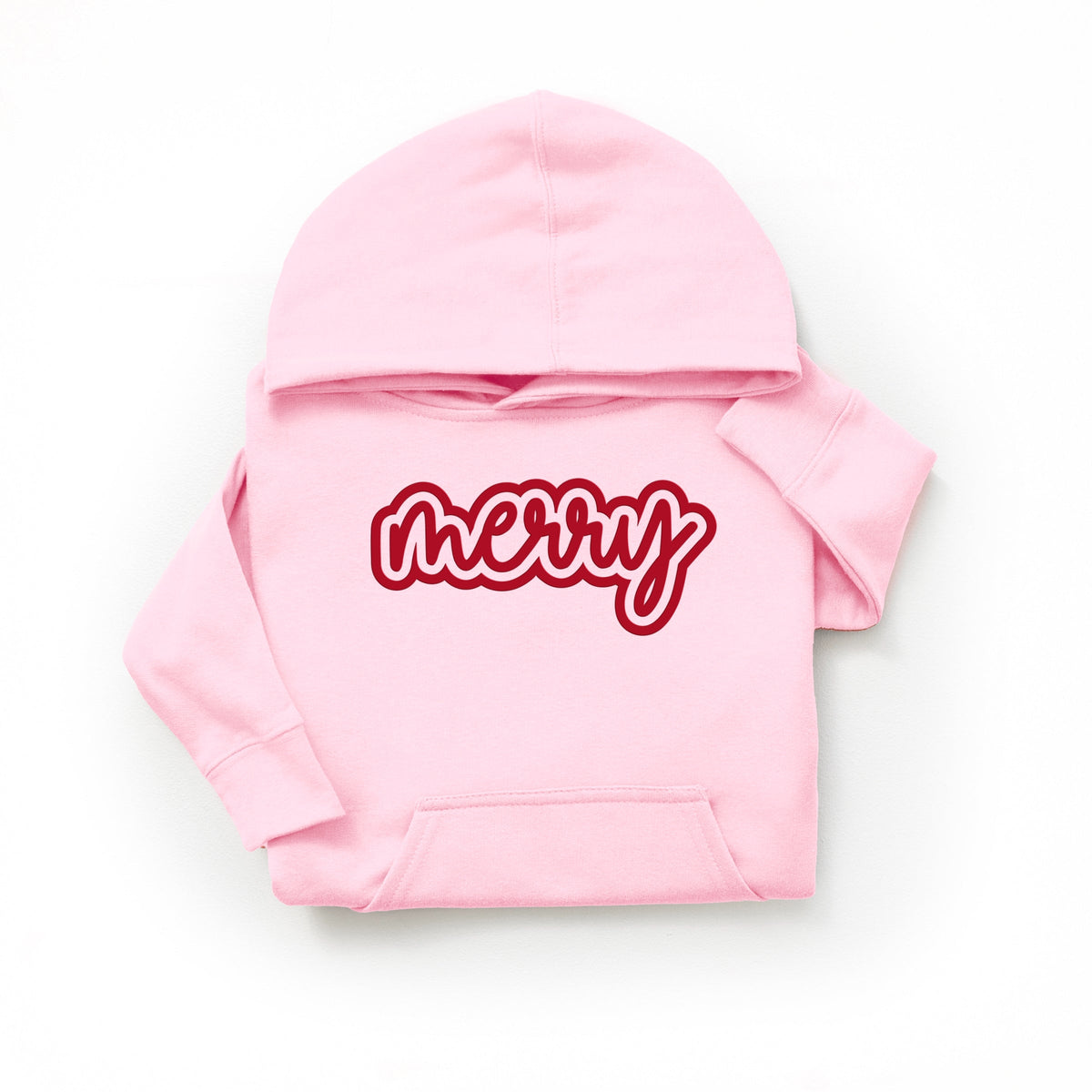 Merry Outline Puff  - Youth Graphic Hoodie
