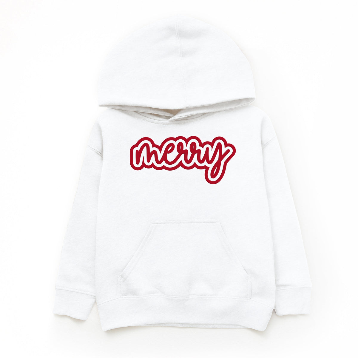 Merry Outline Puff  - Youth Graphic Hoodie