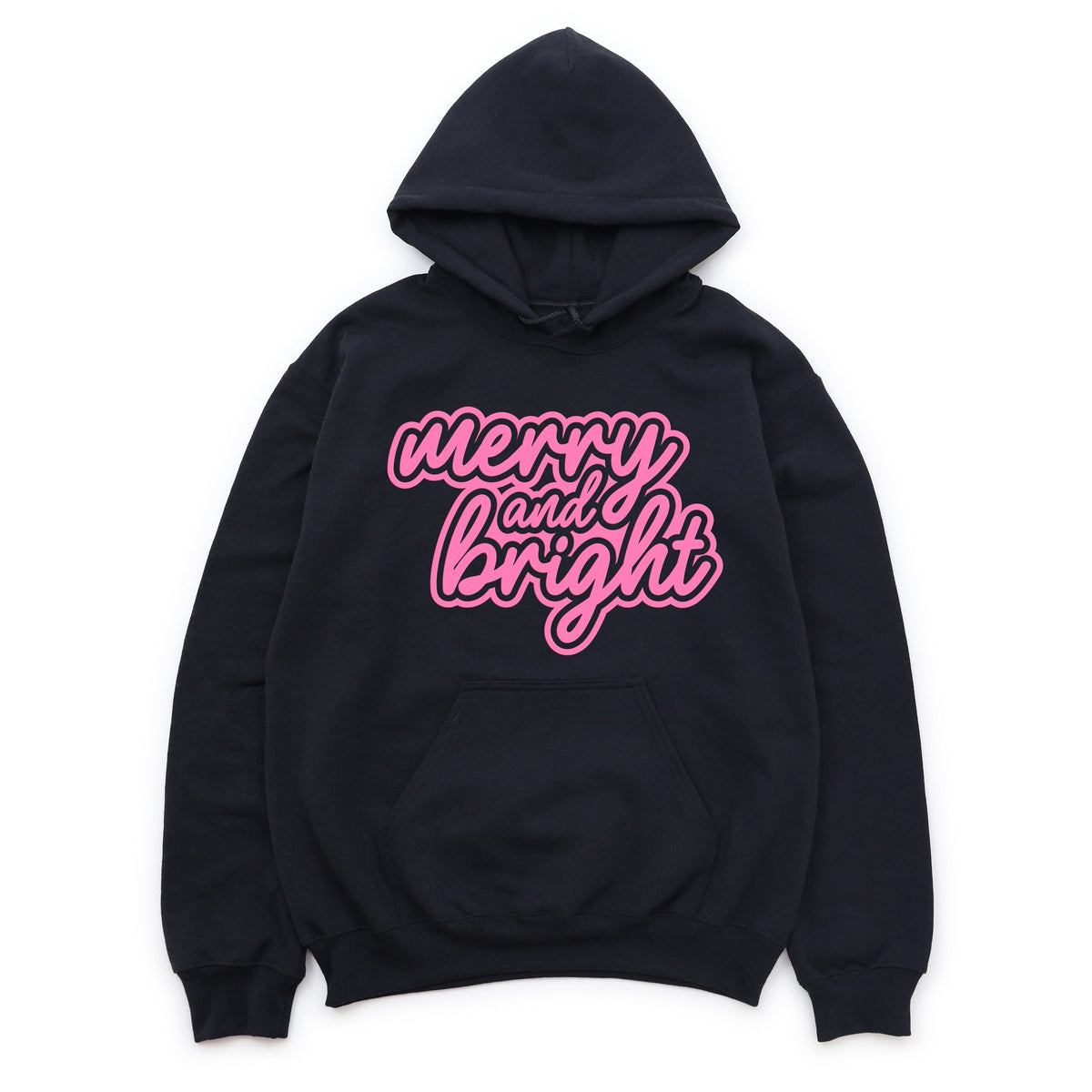 Merry & Bright Outline Puff  - Women's Graphic Hoodie