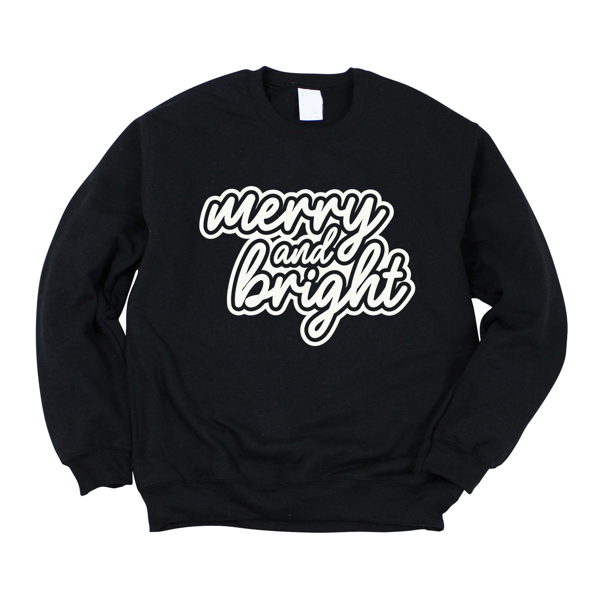 Merry & Bright Outline Puff  -  Women's Graphic Sweatshirt