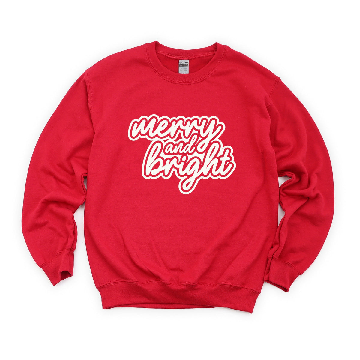 Merry & Bright Outline Puff  -  Women's Graphic Sweatshirt