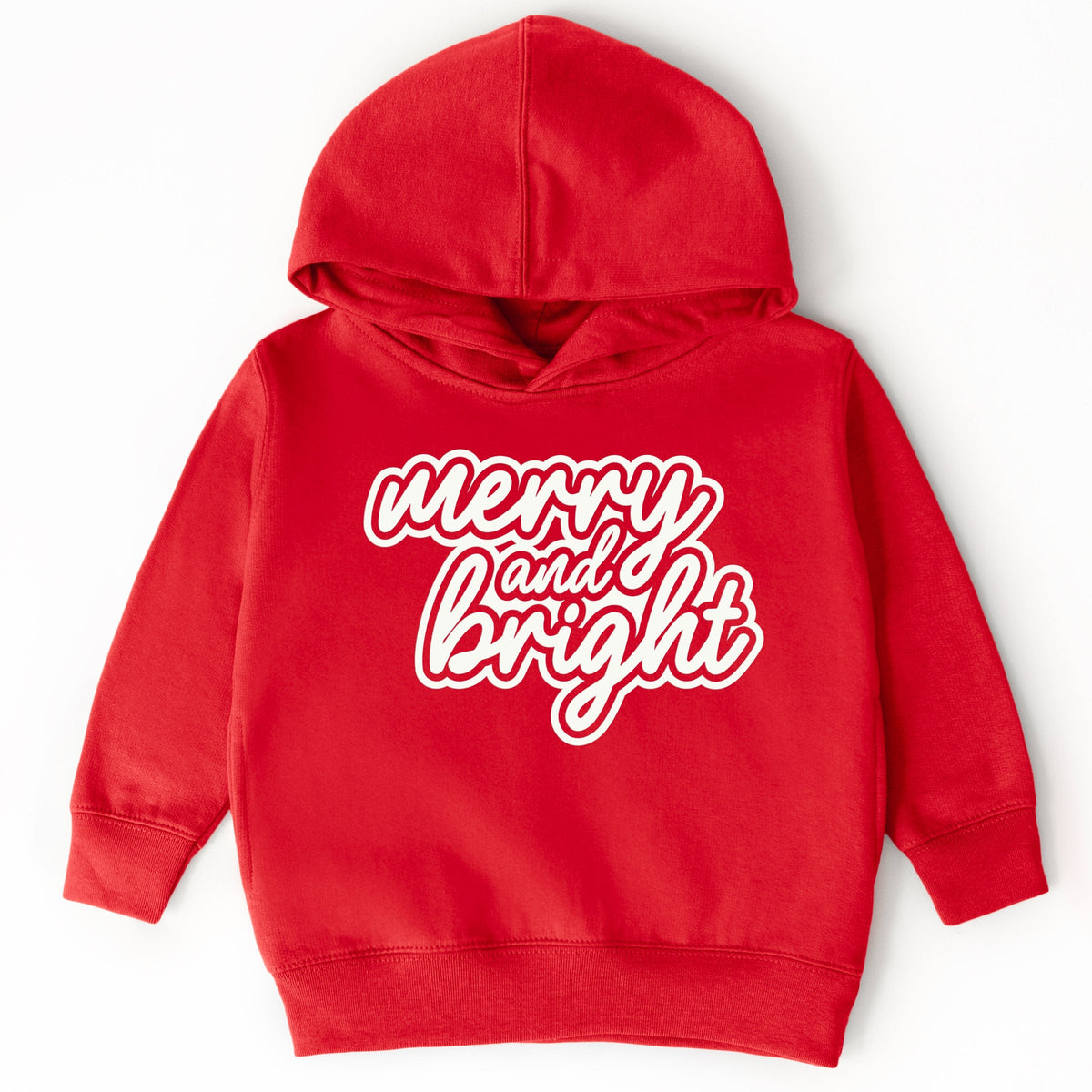 Merry & Bright Outline Puff  - Toddler Hoodie