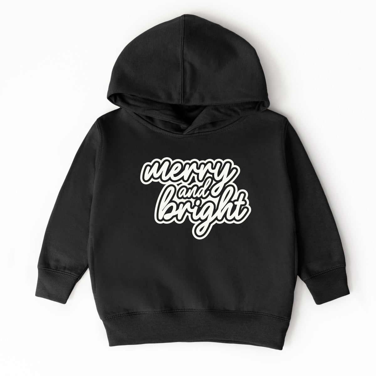 Merry & Bright Outline Puff  - Toddler Hoodie
