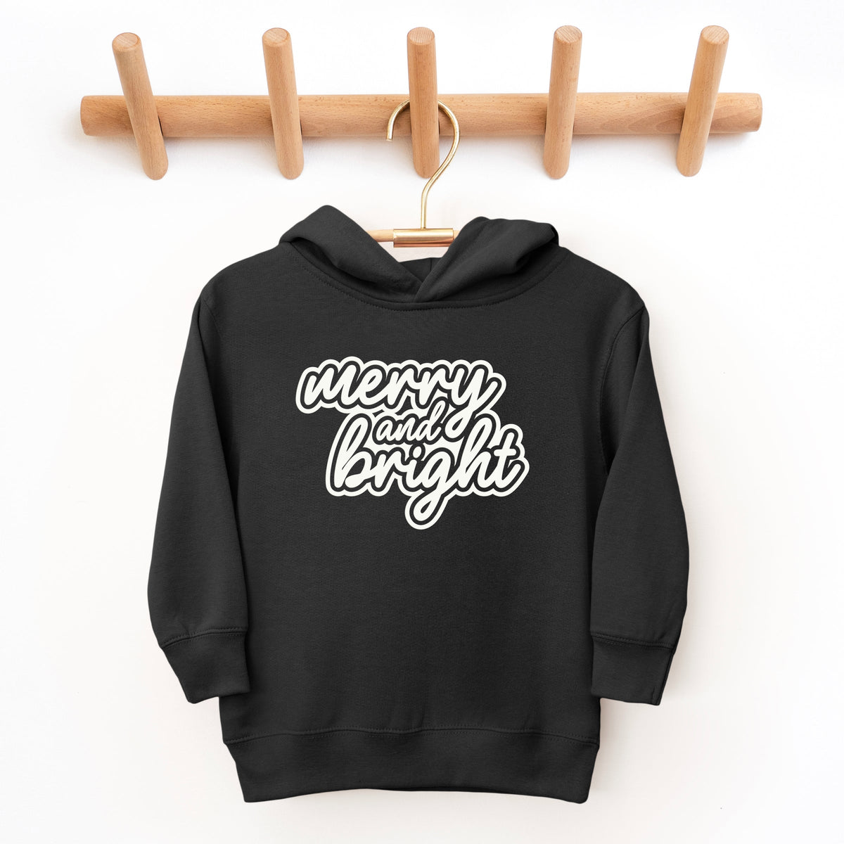 Merry & Bright Outline Puff  - Toddler Hoodie