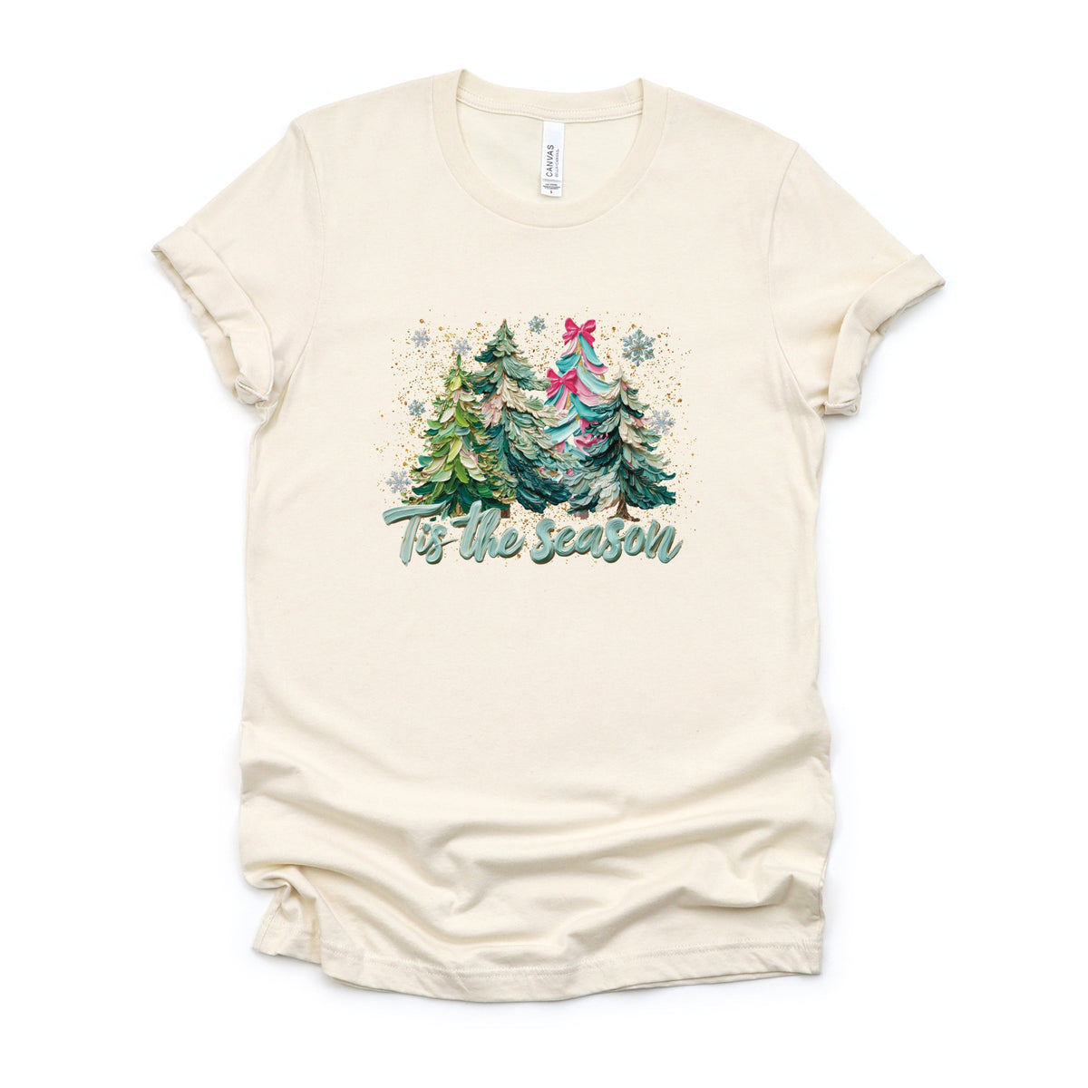 Tis The Season Painted Trees - Women's Short Sleeve Graphic T-Shirt