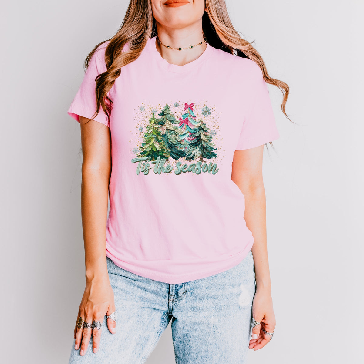 Tis The Season Painted Trees - Women's Short Sleeve Graphic T-Shirt