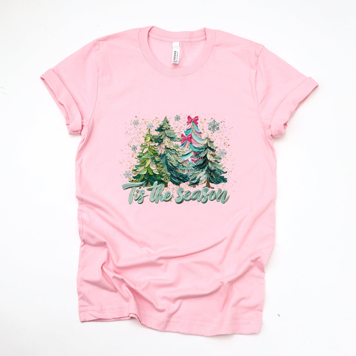 Tis The Season Painted Trees - Women's Short Sleeve Graphic T-Shirt