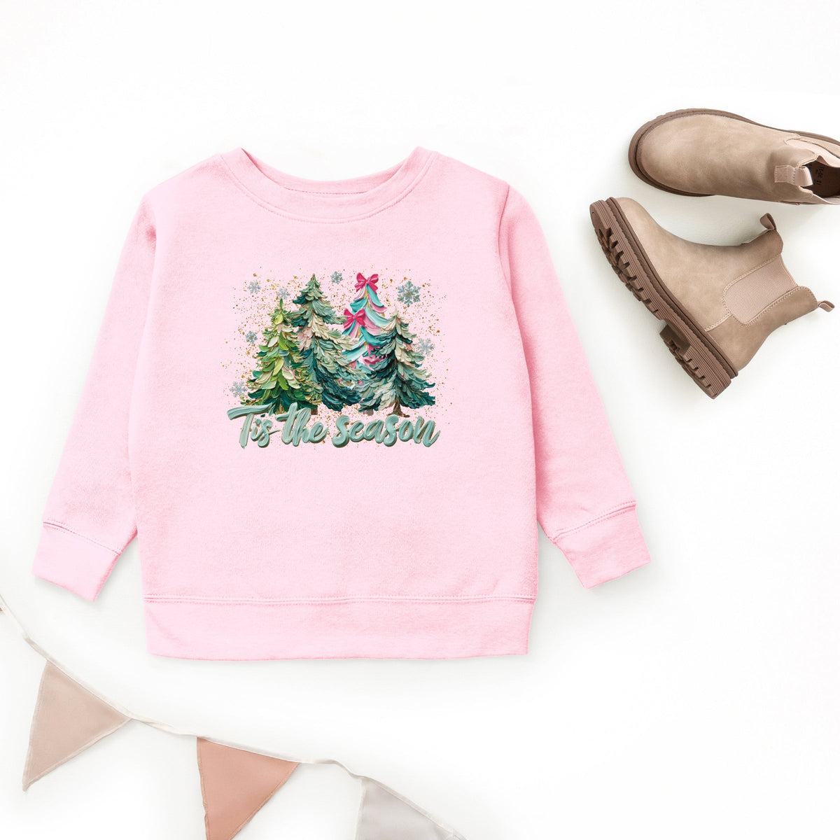 Tis The Season Painted Trees - Youth Graphic Sweatshirt