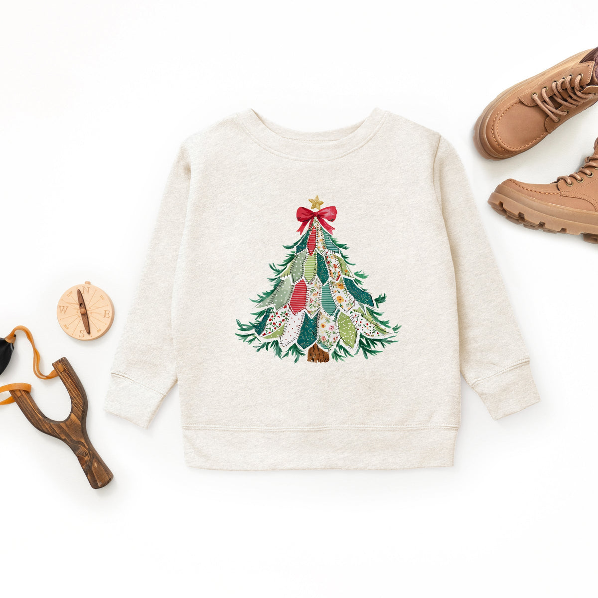 Christmas Tree Stitched - Youth Graphic Sweatshirt