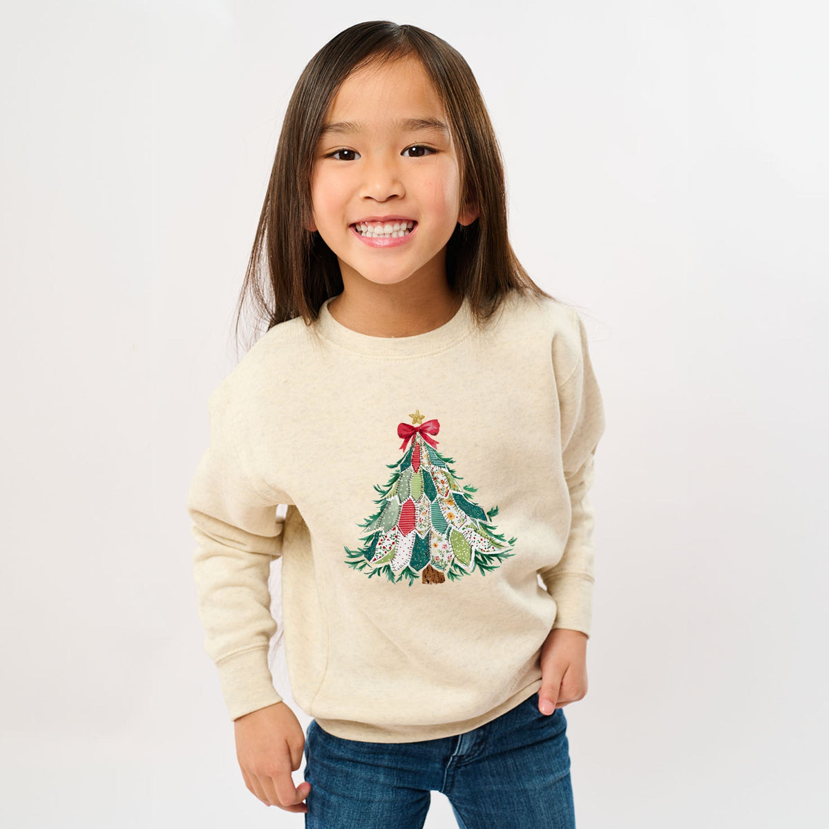 Christmas Tree Stitched - Youth Graphic Sweatshirt