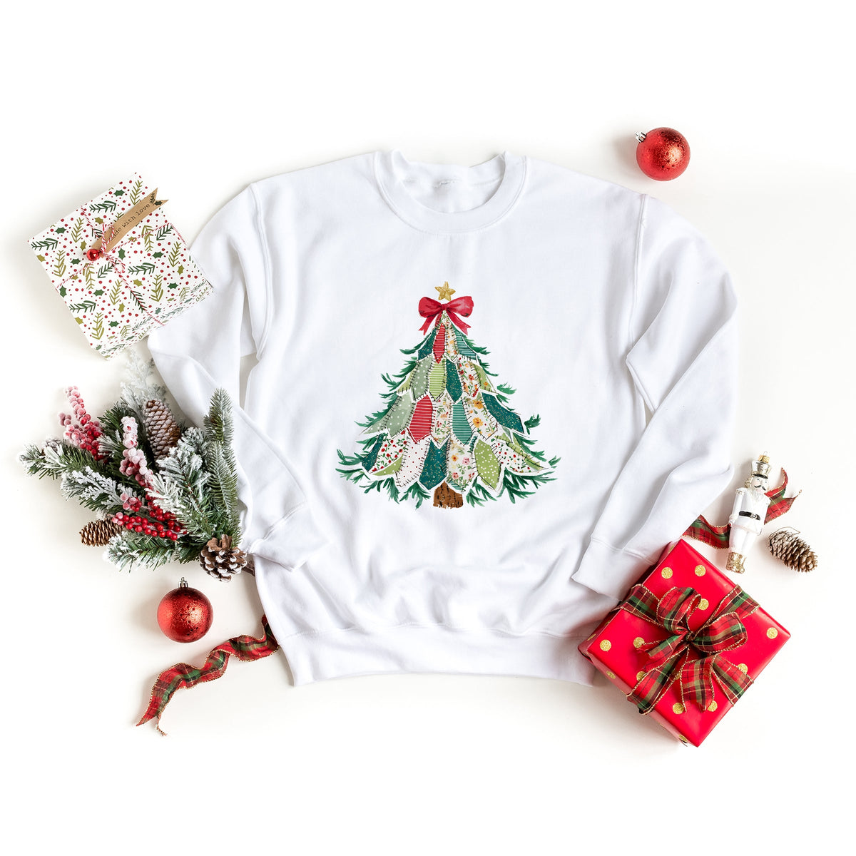 Christmas Tree Stitched - Women's Graphic Sweatshirt