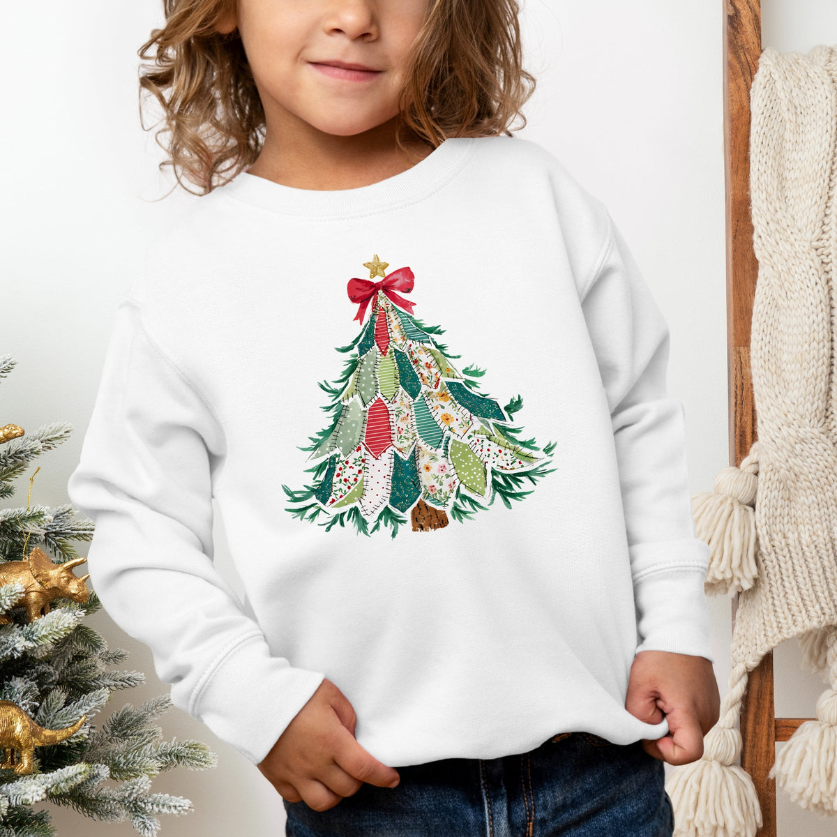 Christmas Tree Stitched - Toddler Graphic Sweatshirt