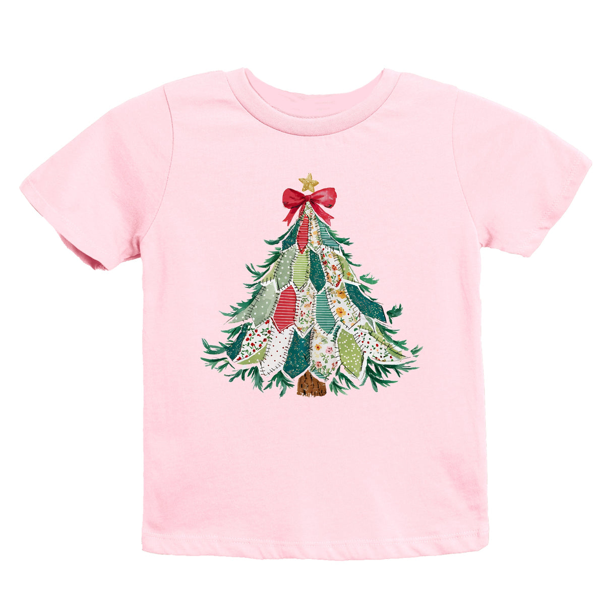 Christmas Tree Stitched - Youth Short Sleeve Graphic T-Shirt