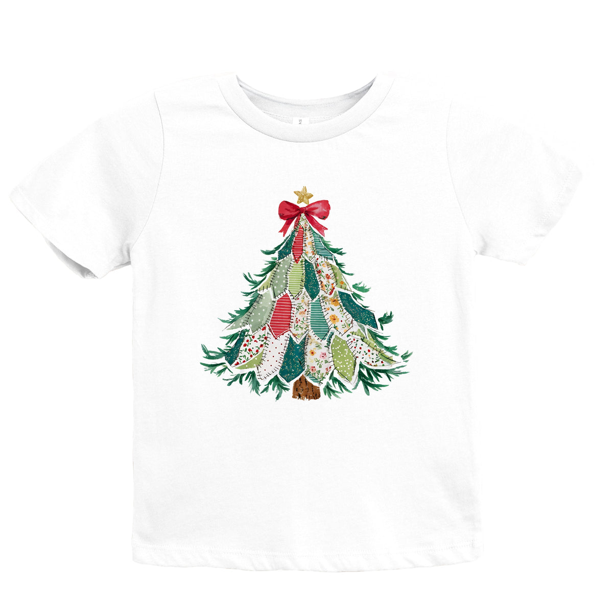 Christmas Tree Stitched - Youth Short Sleeve Graphic T-Shirt