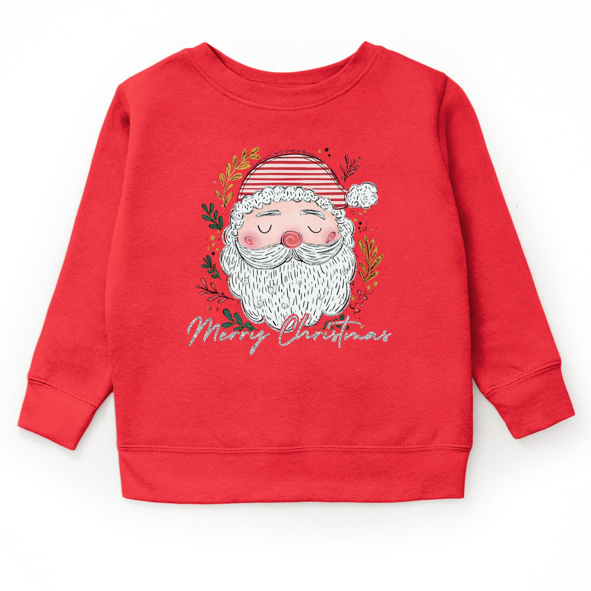 Merry Christmas Santa Stripes - Youth Graphic Sweatshirt