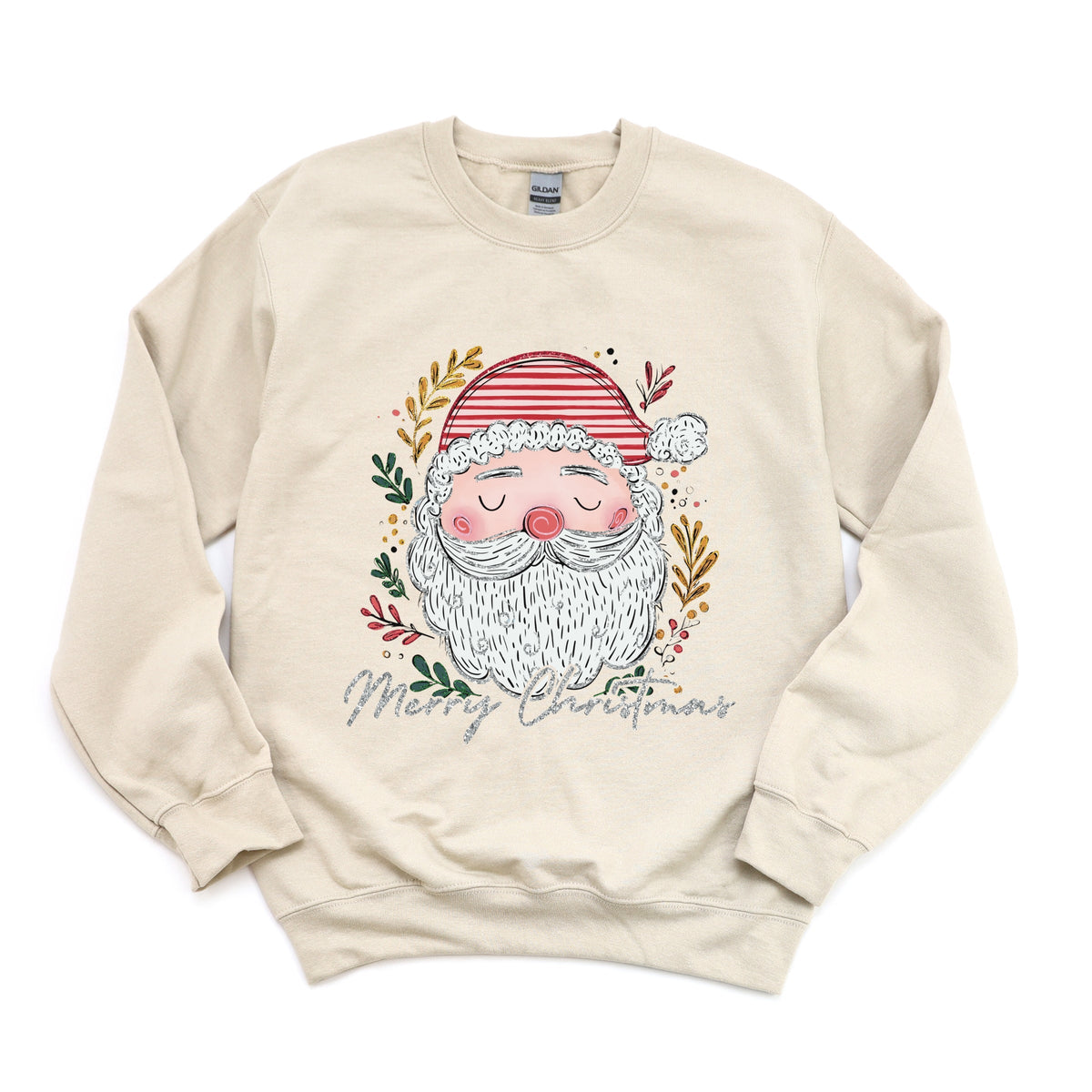 Merry Christmas Santa Stripes - Women's Graphic Sweatshirt