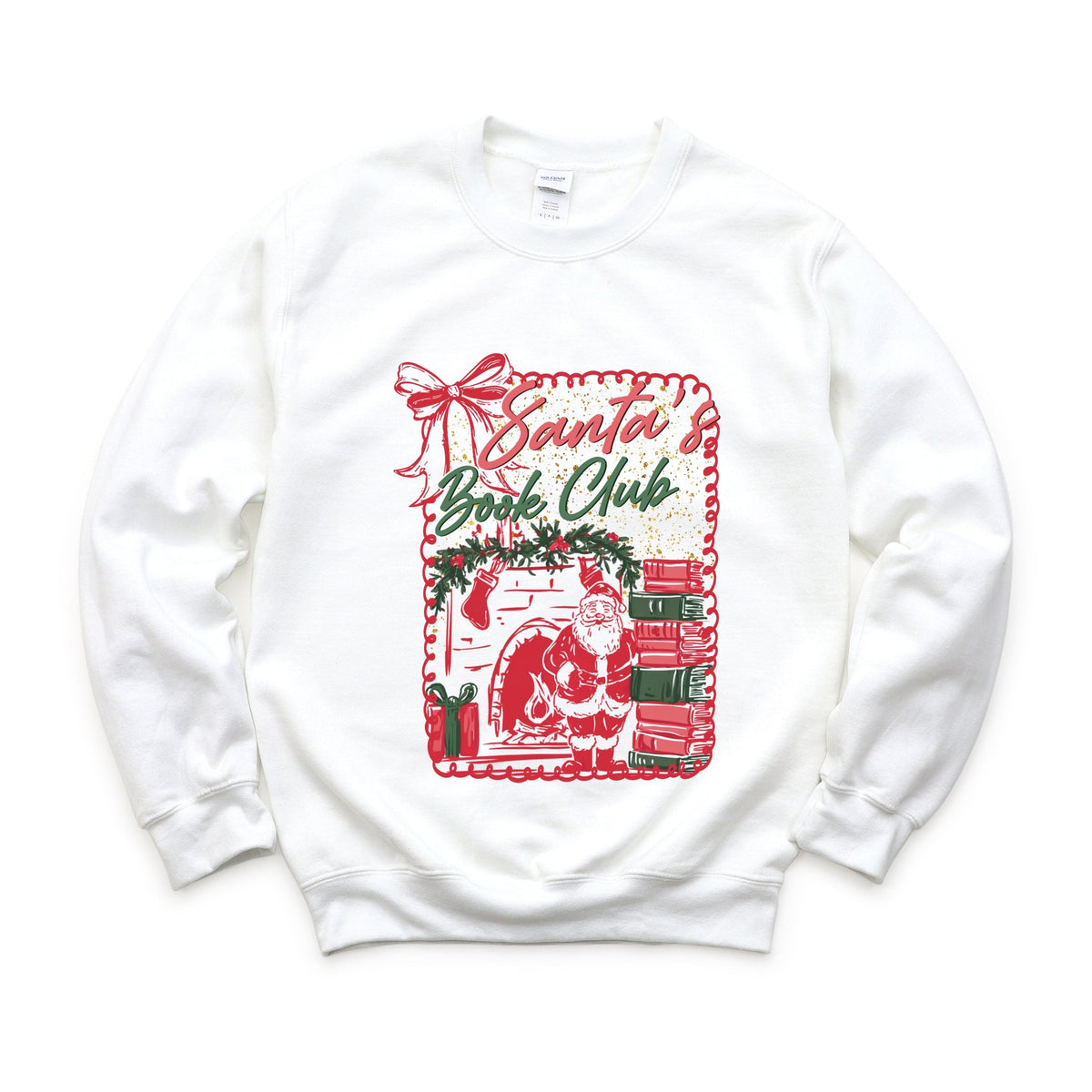 Santa's Book Club Coquette - Women's Graphic Sweatshirt