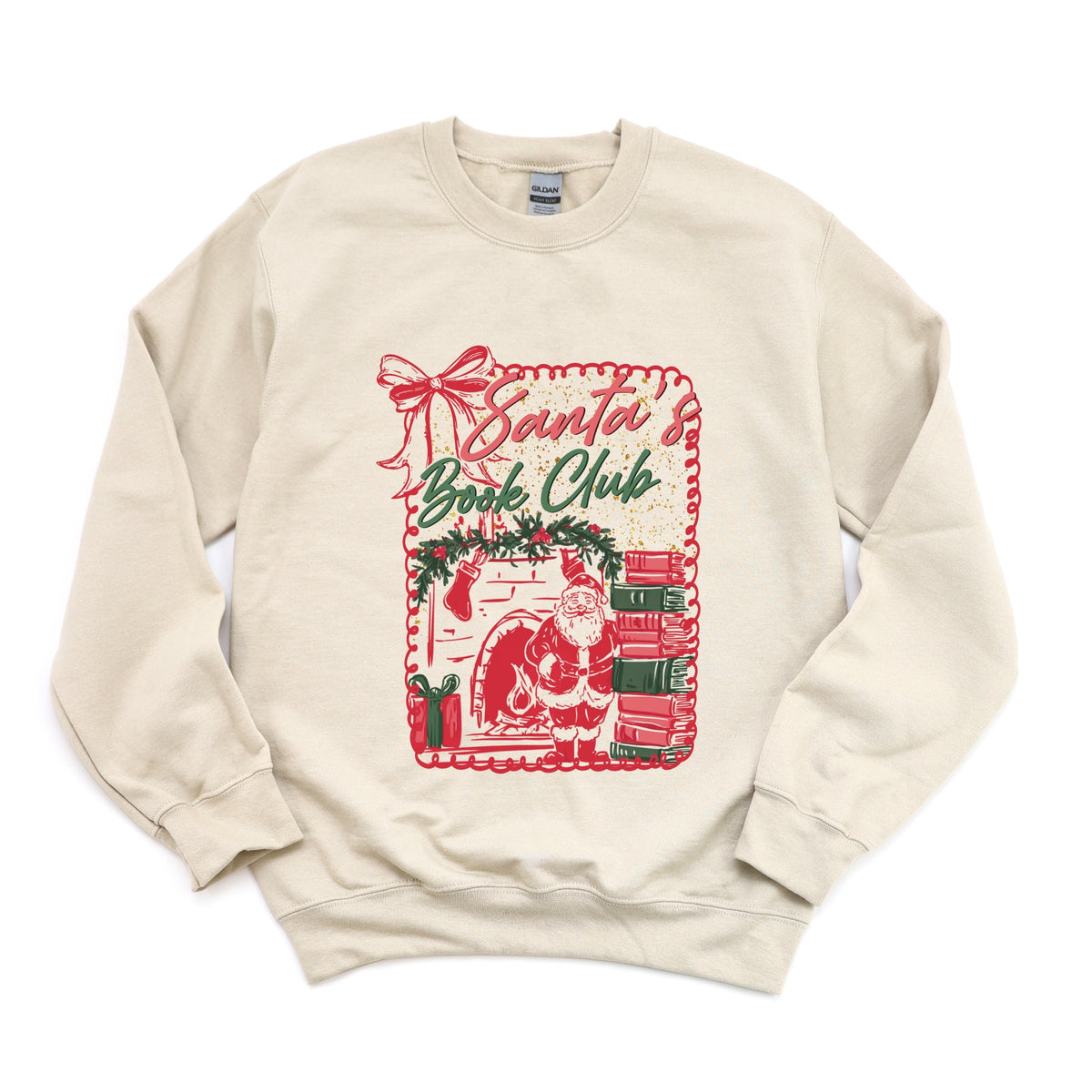 Santa's Book Club Coquette - Women's Graphic Sweatshirt