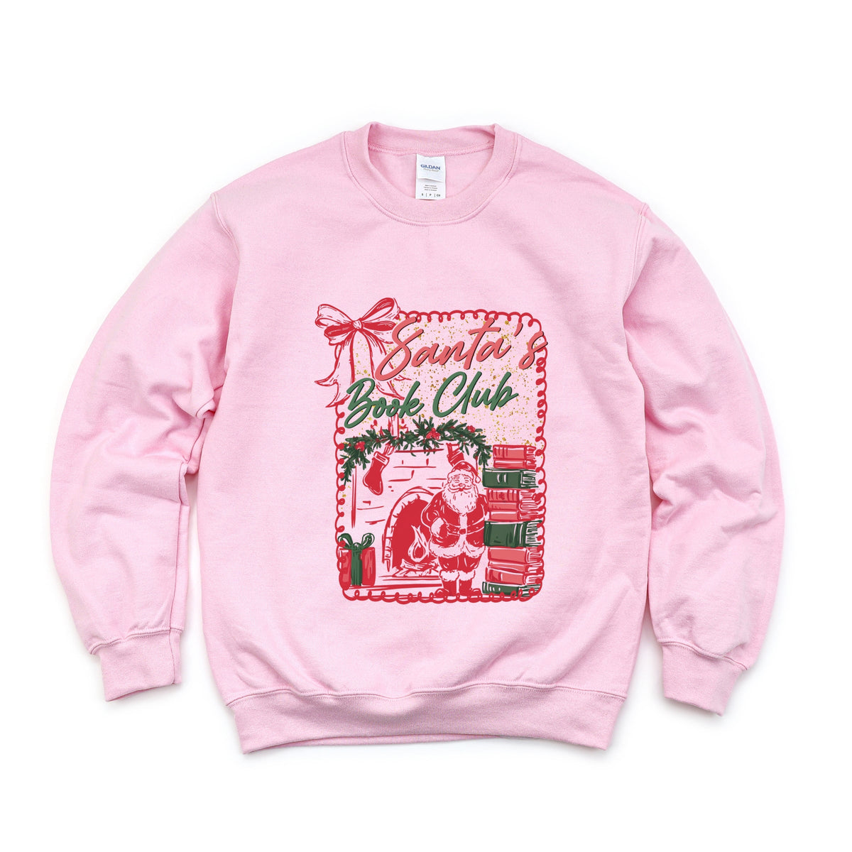 Santa's Book Club Coquette - Women's Graphic Sweatshirt
