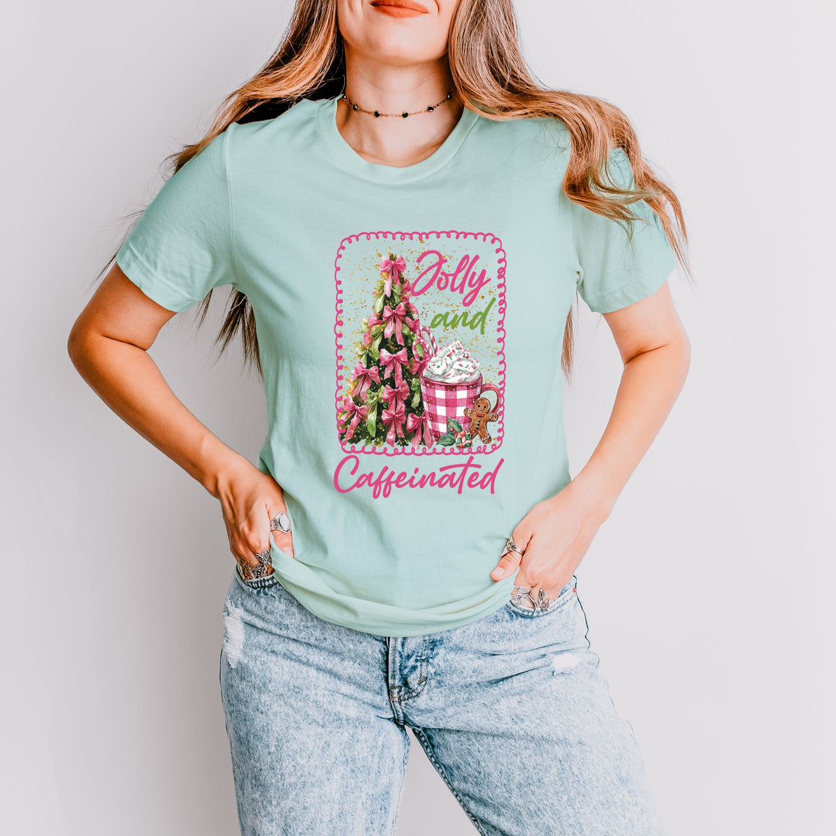 Jolly And Caffeinated - Women's Short Sleeve Graphic T-Shirt