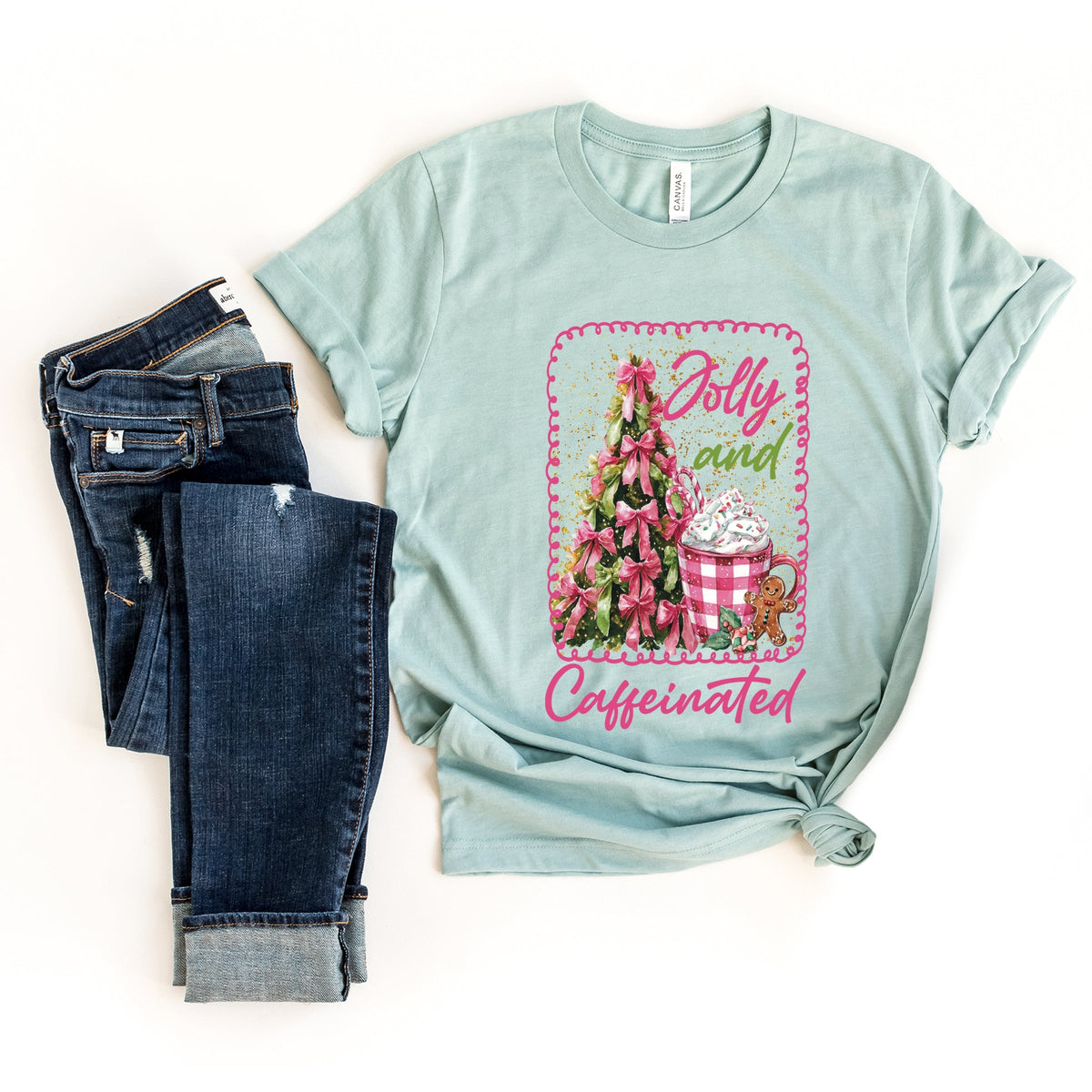 Jolly And Caffeinated - Women's Short Sleeve Graphic T-Shirt