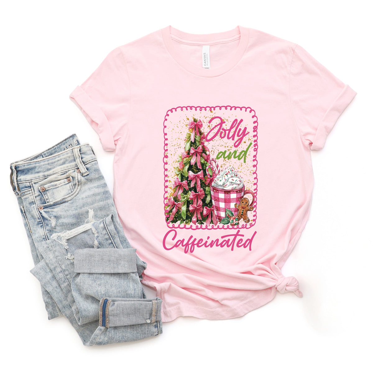 Jolly And Caffeinated - Women's Short Sleeve Graphic T-Shirt