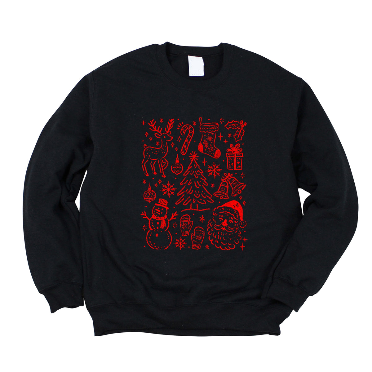 Christmas Chalk Icons - Women's Graphic Sweatshirt