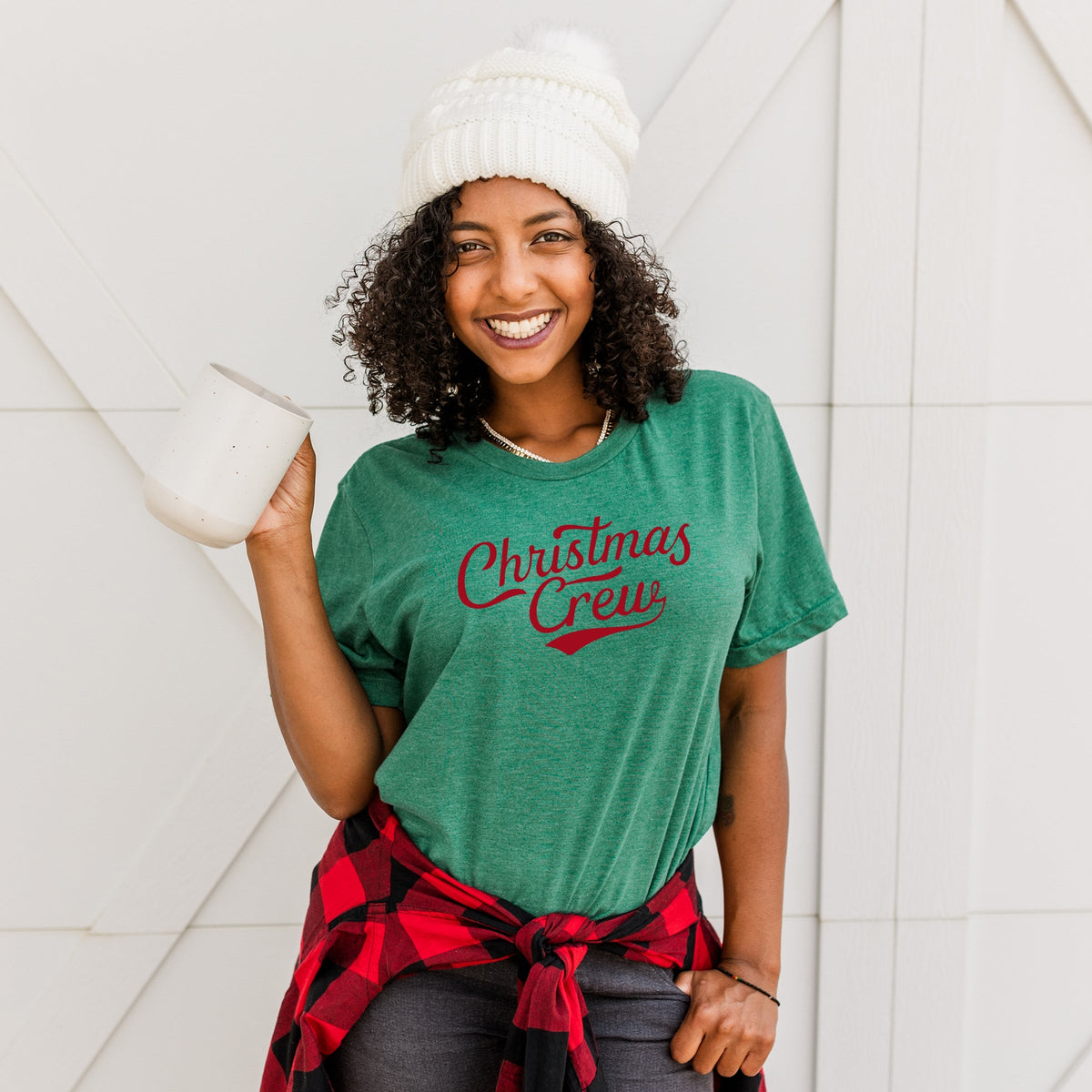 Christmas Crew Cursive - Women's Short Sleeve Graphic T-Shirt