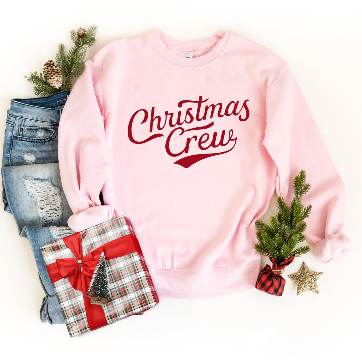 Christmas Crew Cursive - Women's Graphic Sweatshirt