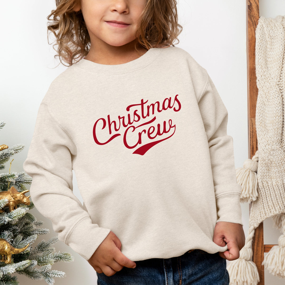 Christmas Crew Cursive - Toddler Graphic Sweatshirt