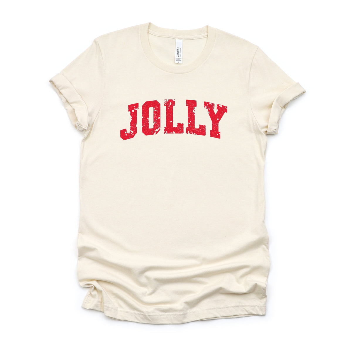 Jolly Varsity Arched Distressed - Women's Short Sleeve Graphic T-Shirt