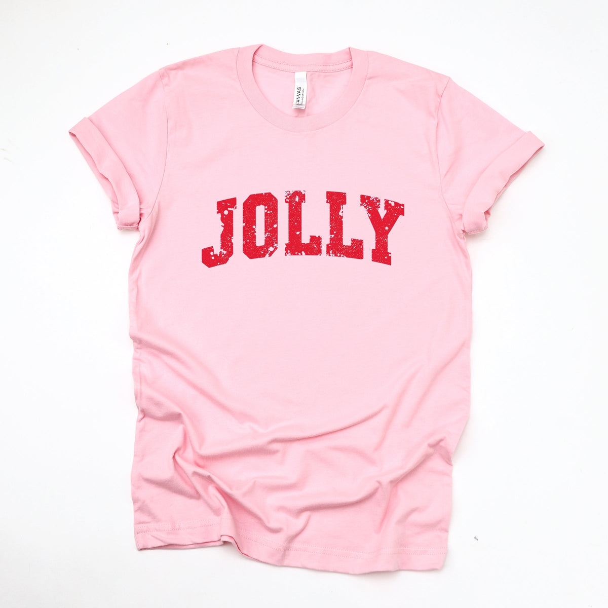 Jolly Varsity Arched Distressed - Women's Short Sleeve Graphic T-Shirt
