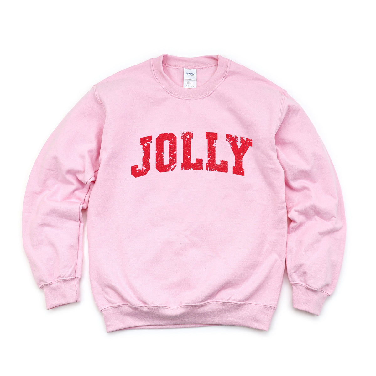 Jolly Varsity Arched Distressed - Women's Graphic Sweatshirt