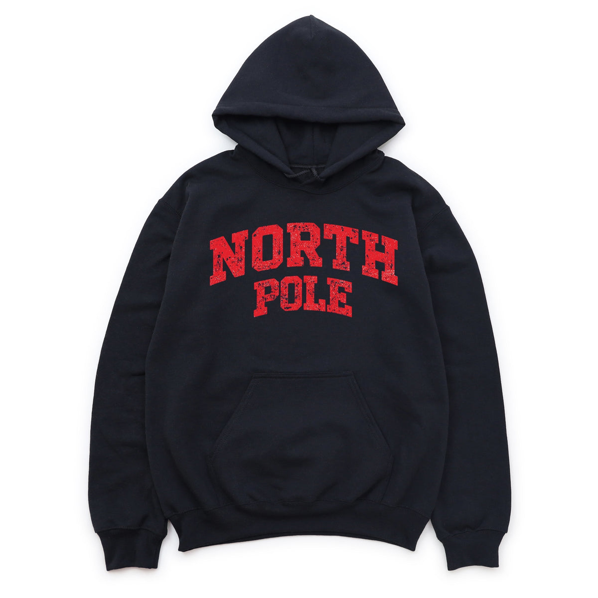 North Pole Varsity Arched Distressed - Women's Graphic Hoodie