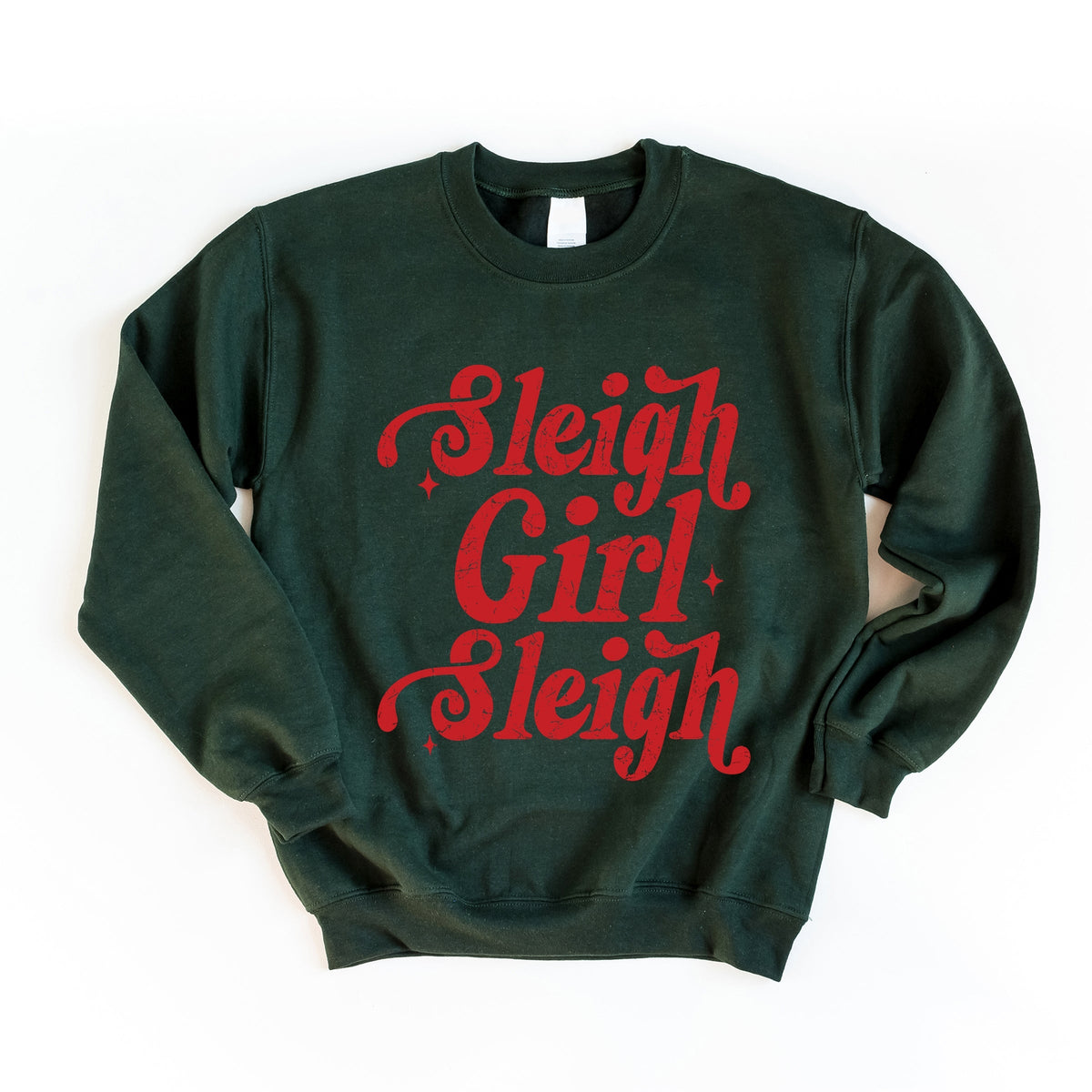 Sleigh Girl Sleigh Sparkle Distressed - Women's Graphic Sweatshirt