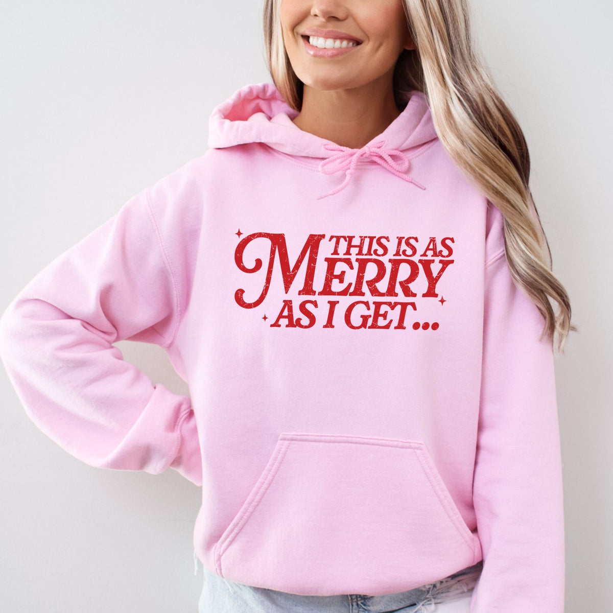 This Is As Merry As I Get Distressed - Women's Graphic Hoodie