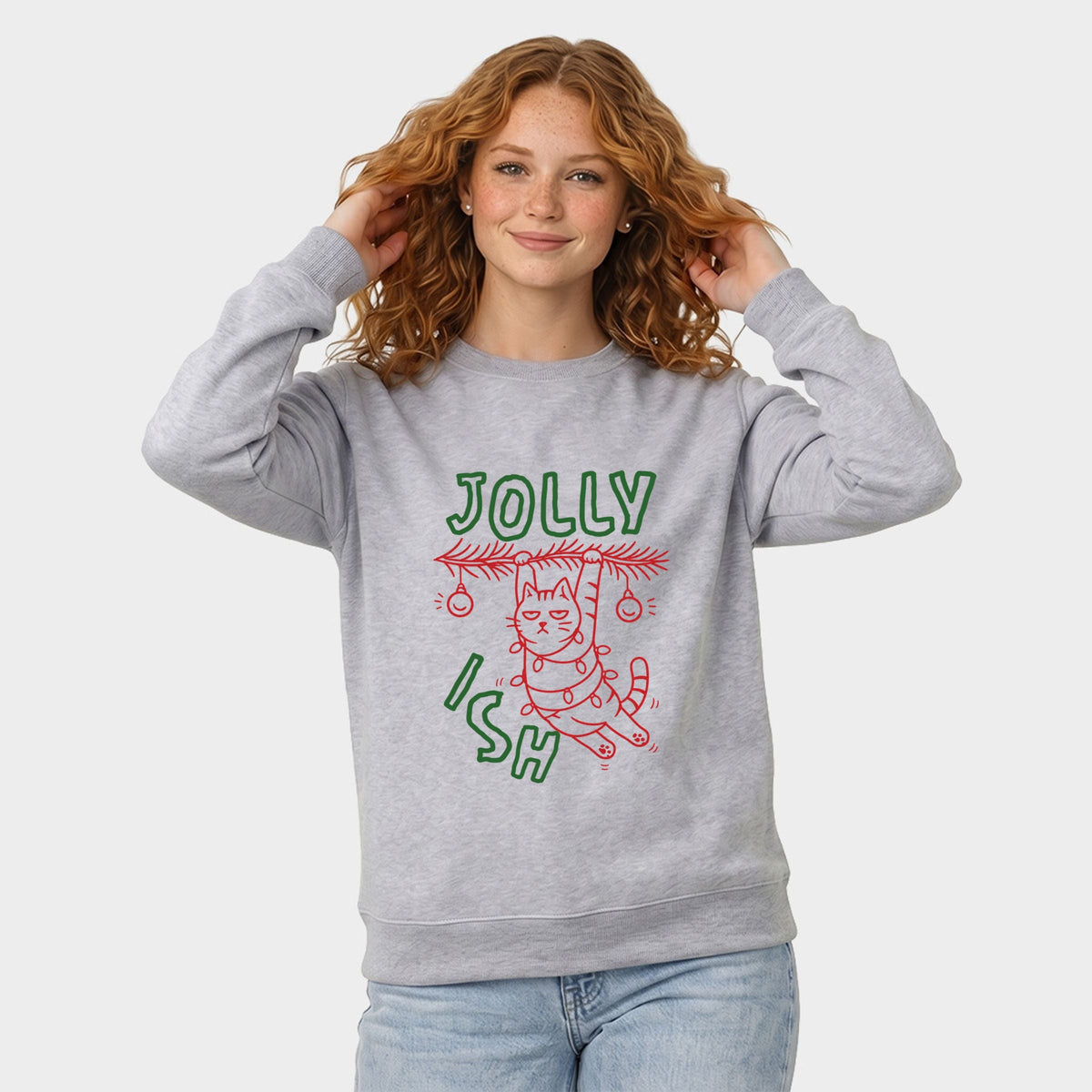 Jollyish Cat - Women's Graphic Sweatshirt