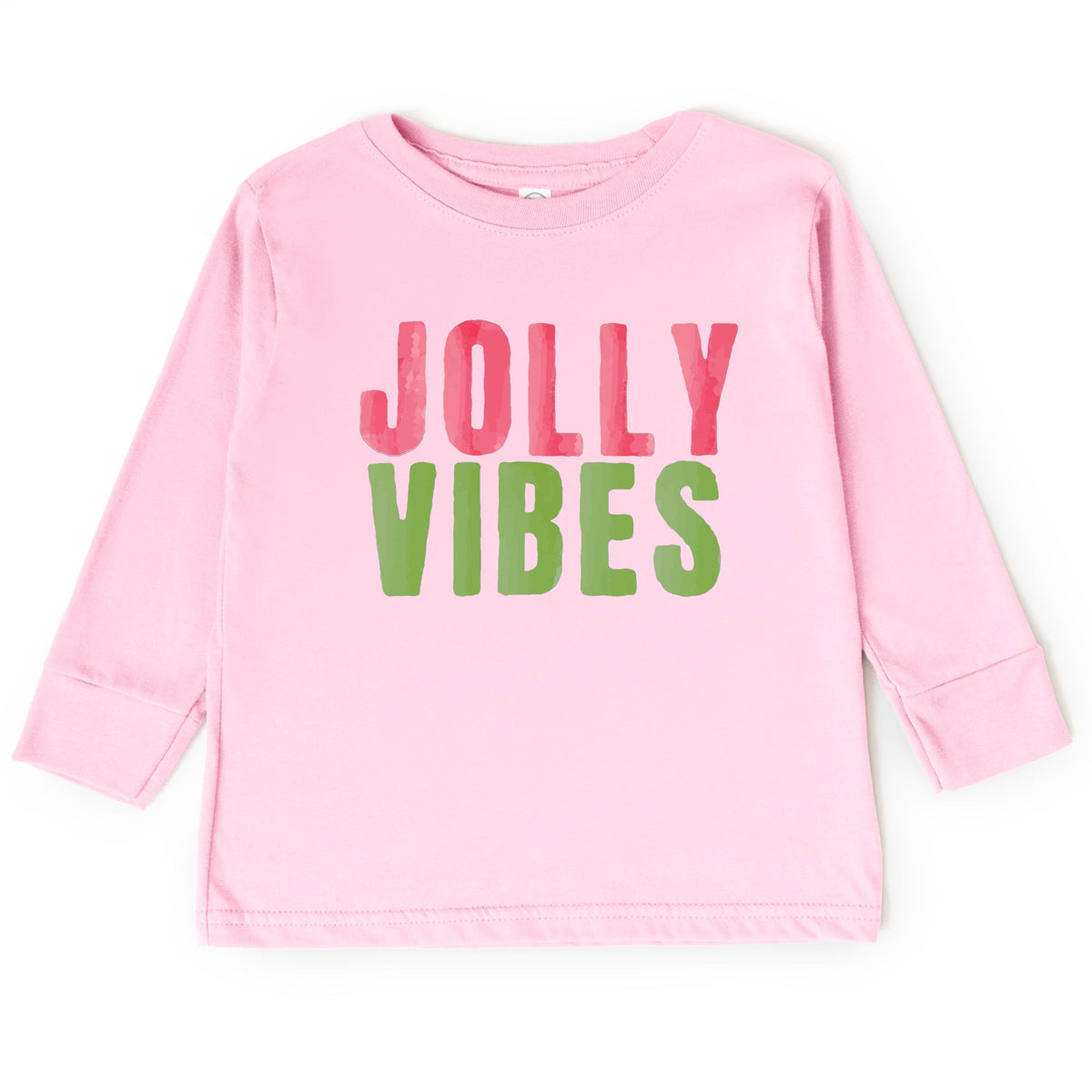 Jolly Vibes Watercolor - Toddler Long Sleeve Graphic Tee