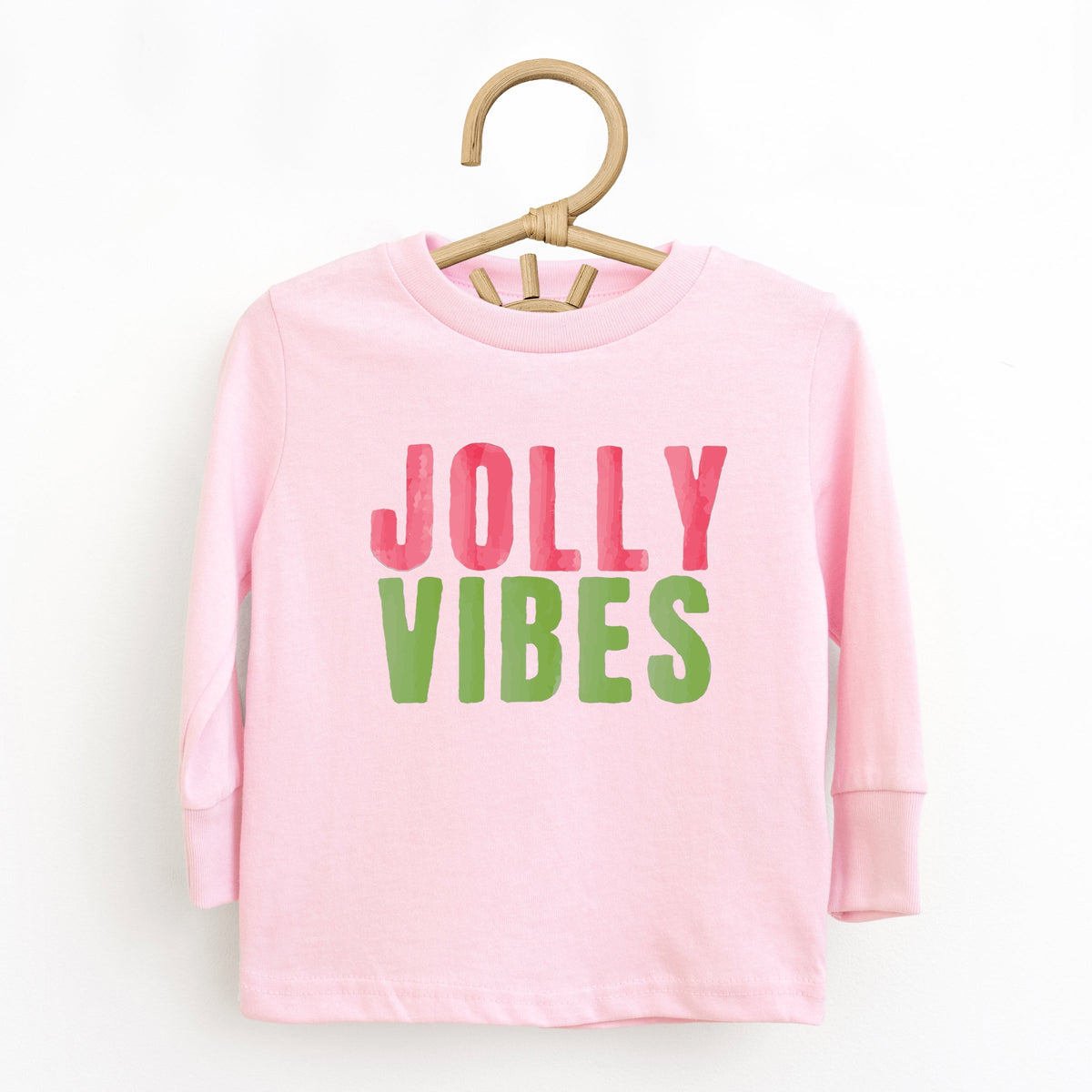 Jolly Vibes Watercolor - Toddler Long Sleeve Graphic Tee