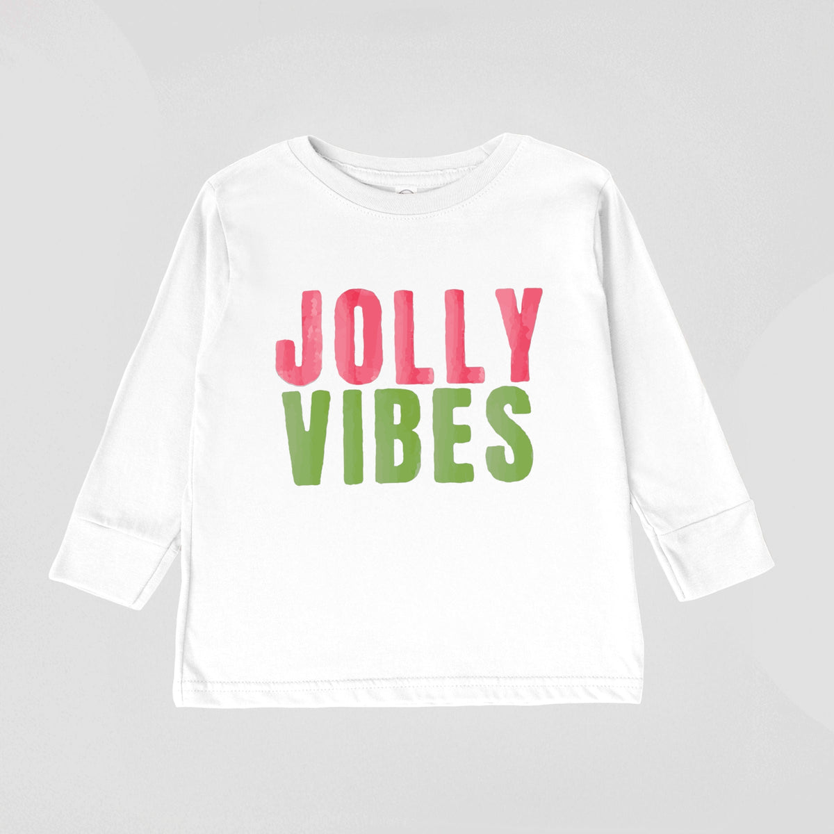 Jolly Vibes Watercolor - Toddler Long Sleeve Graphic Tee
