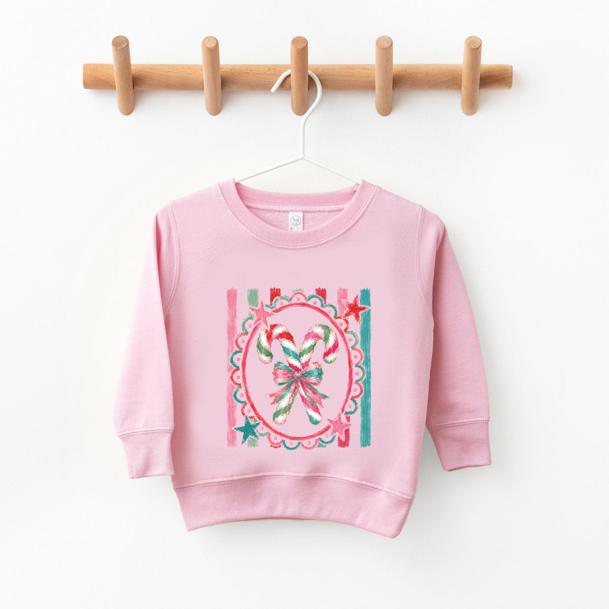 Candy Cane Coquette Watercolor - Youth Graphic Sweatshirt