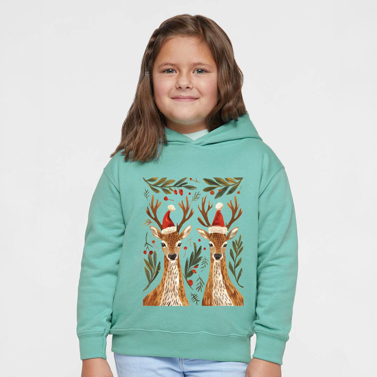 Christmas Deer Pair - Toddler Hoodie