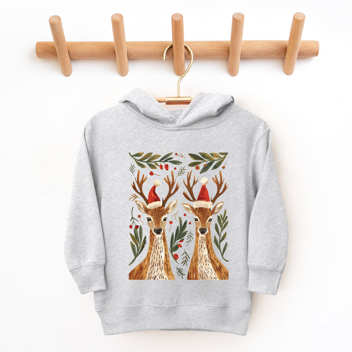 Christmas Deer Pair - Toddler Hoodie