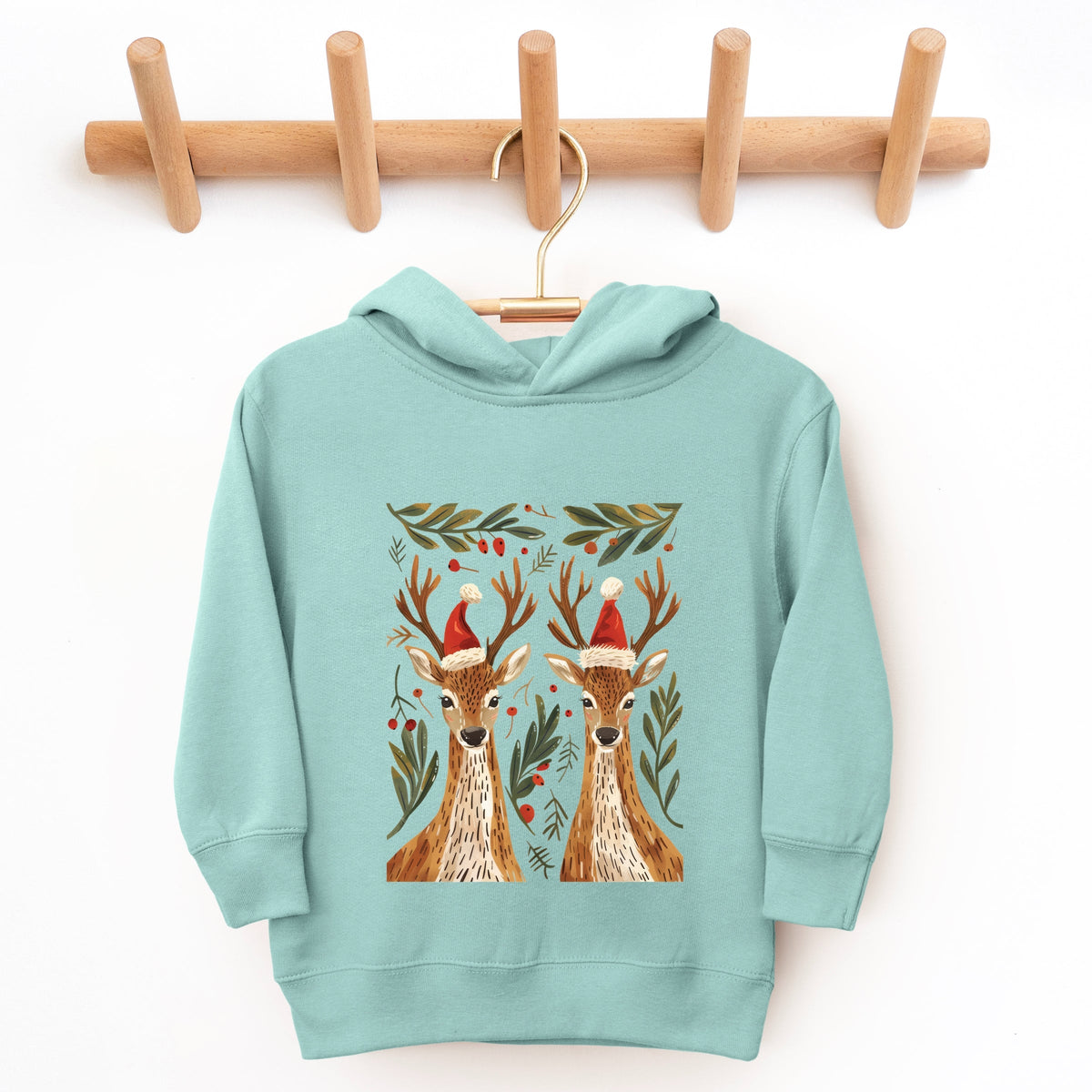 Christmas Deer Pair - Toddler Hoodie