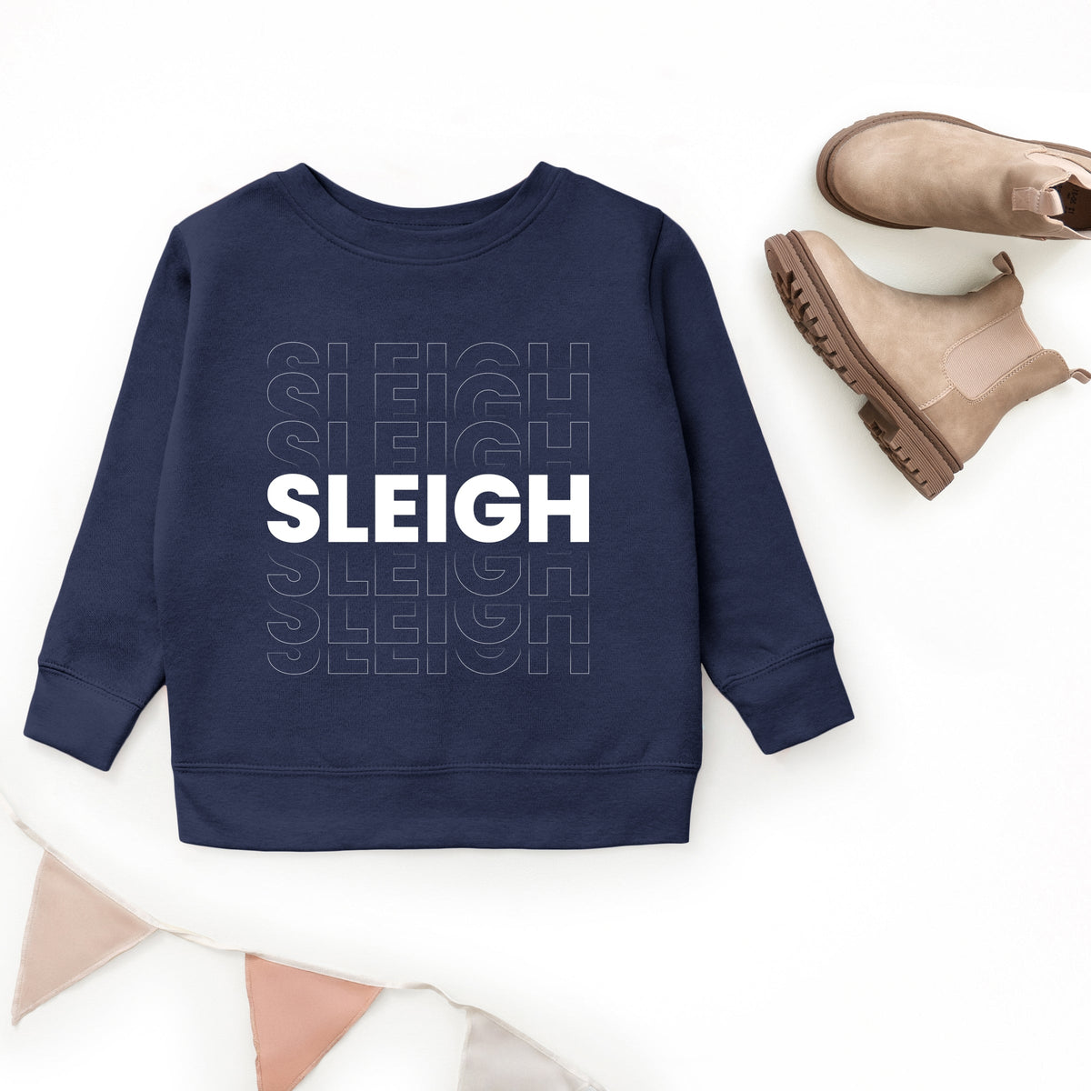 Sleigh Bold Stacked - Youth Graphic Sweatshirt