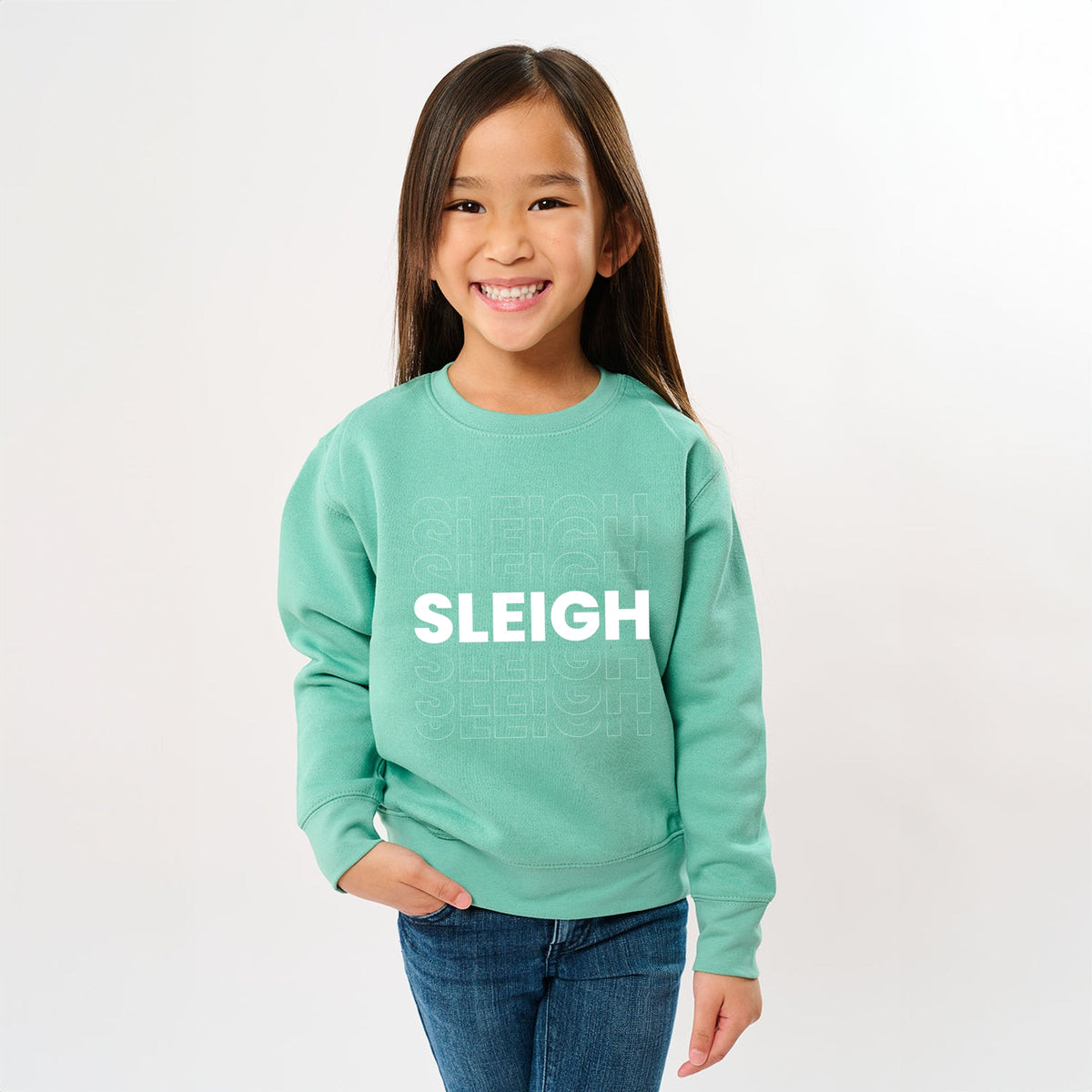 Sleigh Bold Stacked - Youth Graphic Sweatshirt