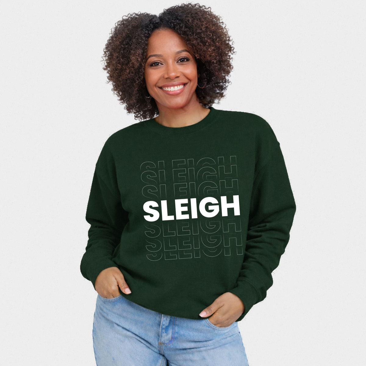 Sleigh Bold Stacked - Women's Graphic Sweatshirt