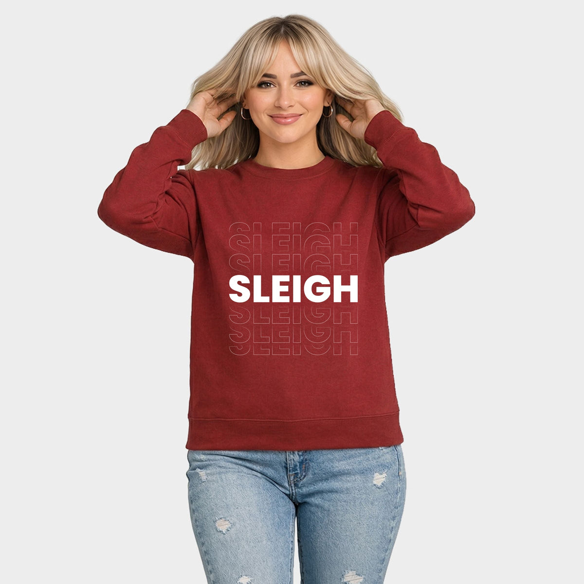 Sleigh Bold Stacked - Women's Graphic Sweatshirt