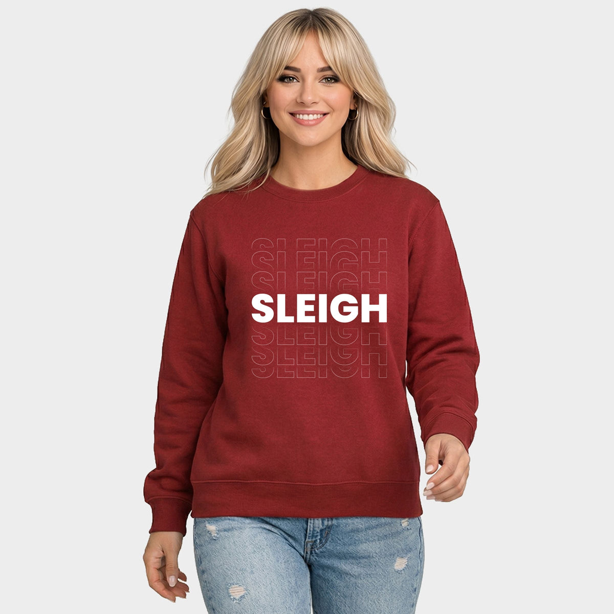 Sleigh Bold Stacked - Women's Graphic Sweatshirt